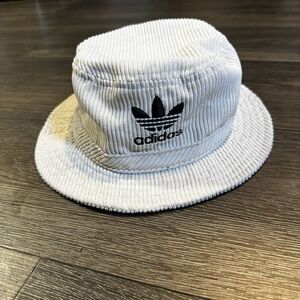 ADIDAS ORIGINALS BUCKET HAT-CORDUROY White Rap Hip Hop STREETWEAR  Size M